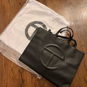 Large Black Telfar shopping bag